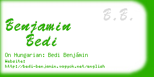 benjamin bedi business card