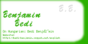 benjamin bedi business card